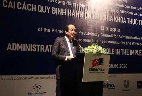 Bộ trưởng, Chủ nhiệm Văn phòng Chính phủ Mai Tiến Dũng phát biểu tại hội nghị - Ảnh: VGP/Hoàng Anh