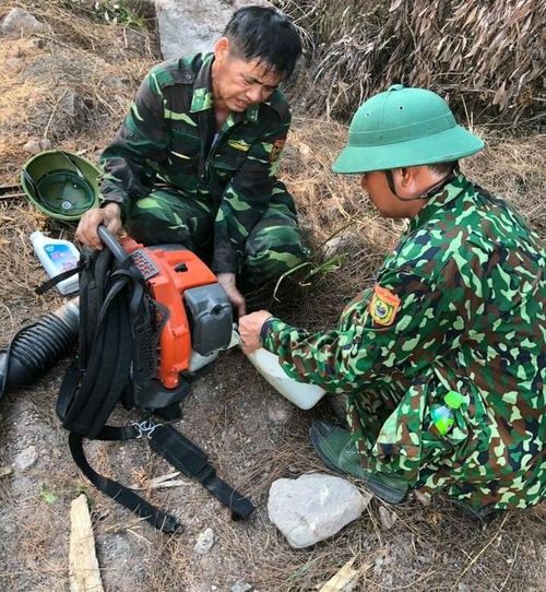 Tình hình diễn biến phức tạp, đám cháy nguy cơ lan rộng, các đơn vị Biên phòng tuyến biển tăng cường hỗ trợ chữa cháy. Các lực lượng chữa cháy được chia làm các mũi để chữa cháy. Một mũi tập trung dập lửa, mũi còn lại tập trung làm đường băng cản lửa, không để đám cháy lây lan ra địa bàn khác, nhất là khu vực đông dân cư.