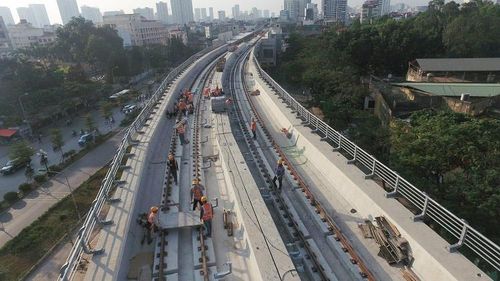 Dự án đường sắt đô thị Nhổn - Ga Hà Nội. Ảnh: Chiến Công
