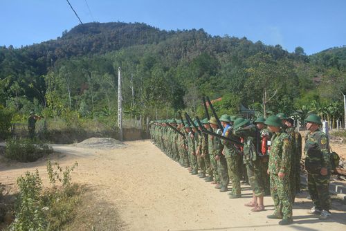  BĐBP Hà Tĩnh tổ chức rút kinh nghiệm sau chữa cháy.