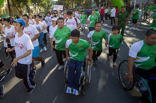 Nhiều vận động khuyết tật vẫn sẵn sàng vượt qua thử thách.