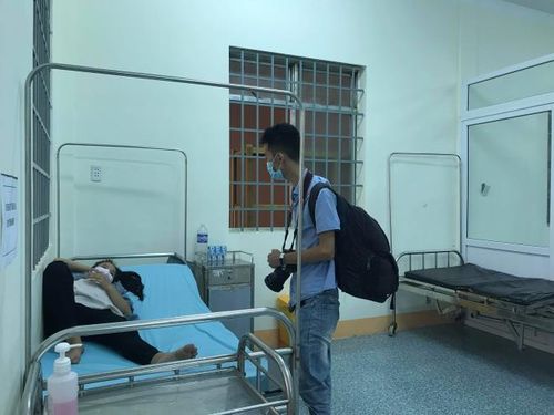 Bệnh nhân dương tính với bạch hầu đang điều trị tại bệnh viện.
