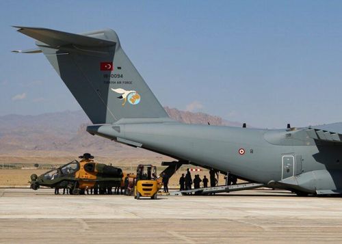 Trực thăng tấn công T129 ATAK của Thổ Nhĩ Kỳ đã có mặt tại Azerbaijan. Ảnh: Denfence Blog.