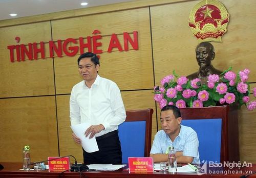 Đồng chí Hoàng Nghĩa Hiếu cho biết, Nghệ An đã chuẩn bị sẵn sàng các phương án ứng phó. Ảnh: Phú Hương