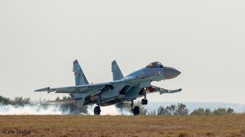 Tiêm kích đa năng Su-35 của Không quân Nga. Ảnh: Interfax.