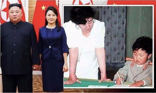 Ảnh hiếm của lãnh đạo Triều Tiên hồi bé và khi trưởng thành cùng với vợ. Ảnh: Mainichi