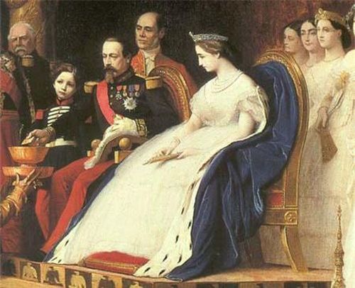 Napoleon III cạnh hoàng hậu xinh đẹp của mình.