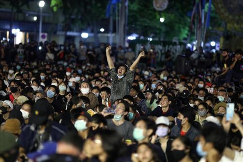  Hơn 10.000 người biểu tình hôm 16/8 tại Bangkok để yêu cầu cải cách. Ảnh: Reuters. 