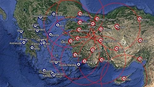 Các hệ thống phòng không S-400 được triển khai trên khắp Thổ Nhĩ Kỳ.