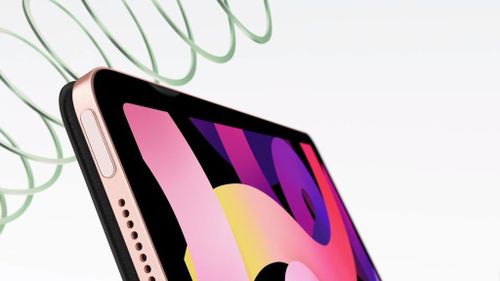  Nút nguồn của iPad Air 2020 tích hợp cảm biến vân tay Touch ID. Ảnh: Apple. 