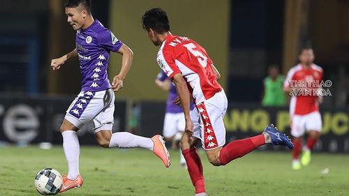 Quang Hải đã có trận đấu hay nhất từ đầu mùa cho Hà Nội trong ngày Công Phượng không thể đá cho TPHCM. Ảnh: Hoàng Linh