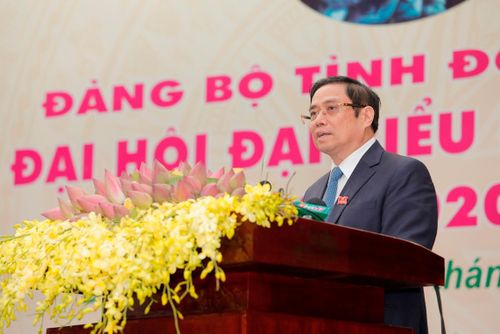 Đồng chí Phạm Minh Chính phát biểu chỉ đạo tại Đại hội.