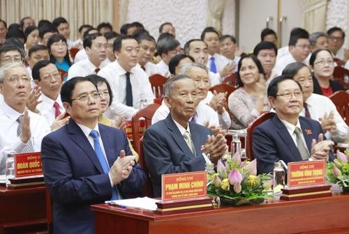 Đồng chí Phạm Minh Chính dự và chỉ đạo tại Đại hội đại biểu Đảng bộ tỉnh Đồng Tháp.