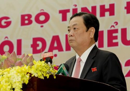 Ông Lê Minh Hoan – Bí thư Tỉnh ủy Đồng Tháp phát biểu.