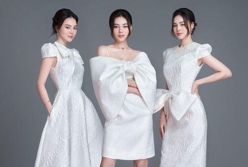 “Ngọc nữ” khoe sắc vóc “vạn người mê” trong các mẫu thiết kế tinh tế của nhà thiết kế Đỗ Mạnh Cường ẢNH: MILOR TRẦN