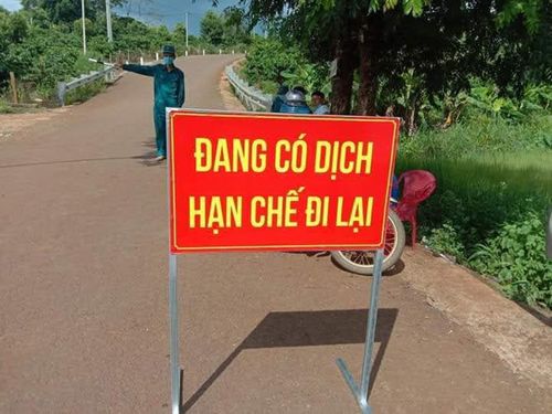 Chốt kiểm dịch bạch hầu trên địa bàn huyện Chư Păh. Ảnh: Lê Hải