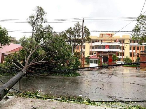 Mưa bão đã ảnh hưởng đến việc vận hành lưới điện khu vực miền Trung.