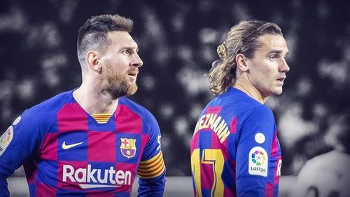 Messi và Griezmann từng xảy ra mâu thuẫn. Ảnh: Getty.