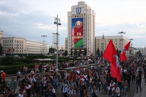 Biểu tình của phe đối lập ở Belarus.