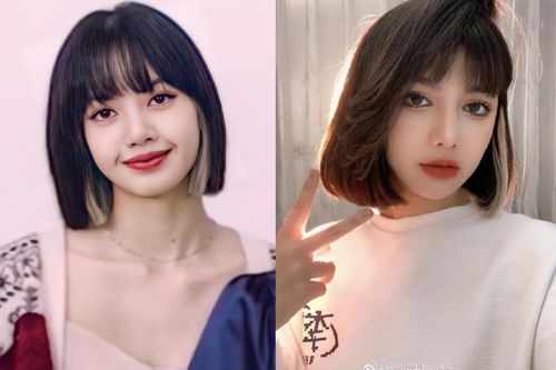 Mái tóc 2 màu của Lisa trong Lovesick Girls hiện thu hút sự chú ý. Ảnh: weibo, koreaboo.