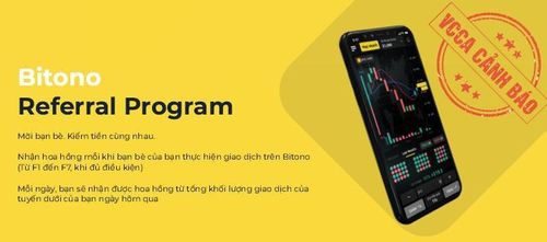 Dấu hiệu kinh doanh theo phương thức đa cấp trái phép của sàn Bitono. (Ảnh: Cục Cạnh tranh và Bảo vệ người tiêu dùng)