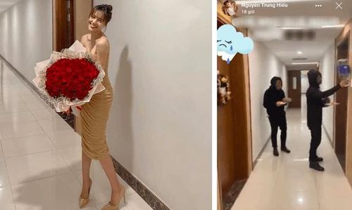 Netizen nghi ngờ rằng bức ảnh ôm hoa hồng vào ngày Valentine trên trang cá nhân của Lan Ngọc được chụp chính tại căn hộ của Chi Dân vì background giống hệt.
