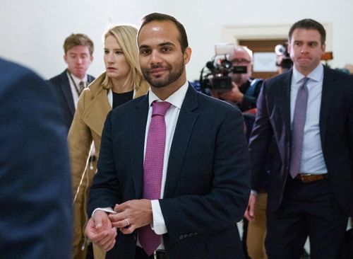  George Papadopoulos từng ngồi tù 12 ngày vì nói dối FBI về các mối liên hệ với Nga trong cuộc bầu cử tổng thống năm 2016. Ông là một trong những người được ông Trump ân xá trước lễ Giáng sinh năm nay. Ảnh: AP. 