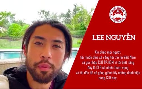 Lee Nguyễn tiết lộ lý do gia nhập đội bóng TPHCM chinh chiến tại V-League 2021.