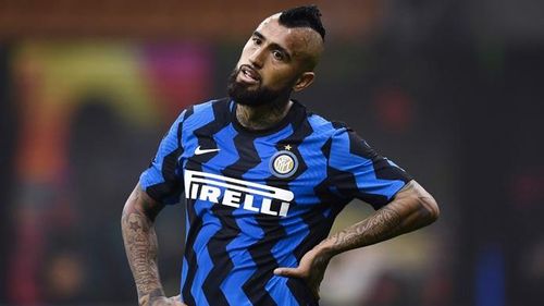 Vidal bị Conte mắng và rút ra khỏi sân sau khi gây thất vọng ở Inter. Ảnh: Getty Images.