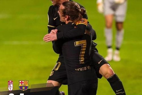 Messi và Griezmann lần đầu tiên cùng nhau lập cú đúp trong một trận đấu của Barca
