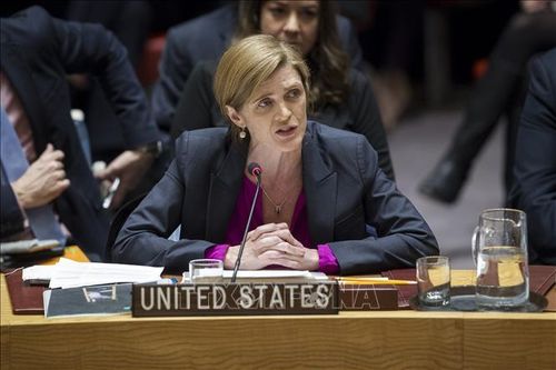 Bà Samantha Power phát biểu tại một hội nghị của LHQ ở New York, Mỹ. Ảnh tư liệu: AFP/TTXVN