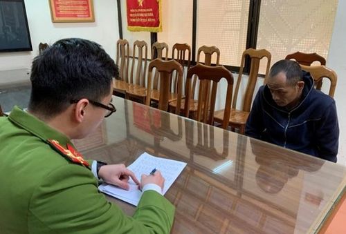 Đối tượng Chu Văn Hiếu tại CÔng an tỉnh Lạng Sơn.