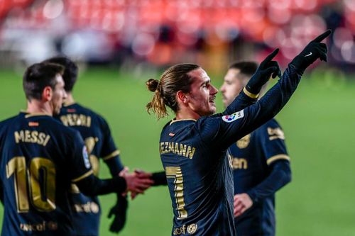 Griezmann đang lấy lại phong độ đỉnh cao trong màu áo Barca. Ảnh: Getty.
