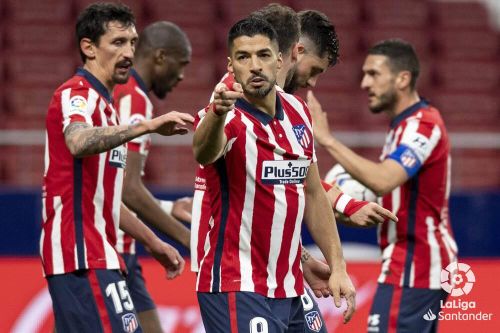 Suarez vẫn thi đấu bùng nổ trong màu áo Atletico Madrid.