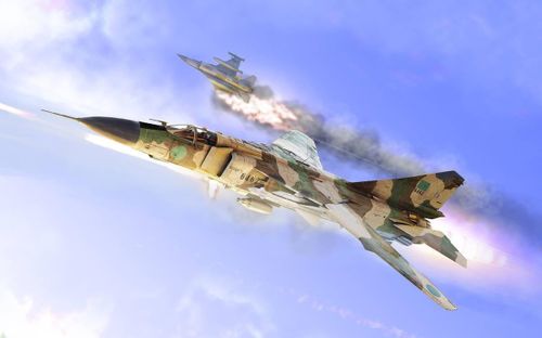 Sau đó Không quân Israel đã tập trung 92 máy bay chiến đấu đến thung lũng Bekaa, nhằm loại bỏ những hệ thống phòng không SAM-6 nguy hiểm nhất. Lúc này, 54 chiếc máy bay chiến đấu MiG-23 và MiG-21 của Không quân Syria đã xuất kích và trận không chiến lớn nhất kể từ khi Thế chiến II bắt đầu.