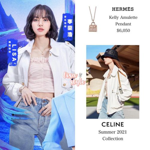  Đôi khi, nữ nghệ sĩ chuyển sang phong cách bụi phủi với áo khoác oversized cùng quần jeans ống rộng. Việc đeo thêm phụ kiện sang trọng khiến tổng thể có điểm nhấn hơn. Ảnh: @lisasweetgirl.style. 