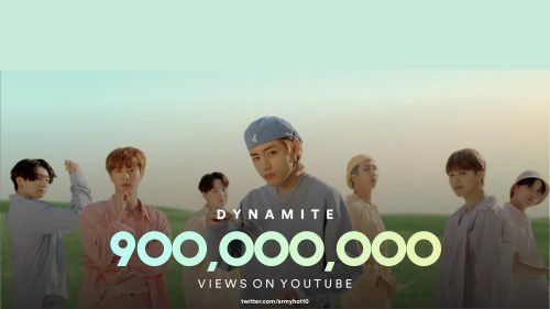 MV Dynamite của BTS chính thức cán mốc 900 triệu view.