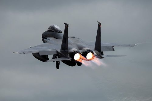 Tuy nhiên bán kính chiến đấu này chỉ có thể đạt được khi F-15 thực hiện nhiệm vụ đánh chặn - nghĩa là mang nhiều tên lửa không đối không. Với nhiệm vụ đối đất, bán kính chiến đấu sẽ thấp hơn do máy bay phải mang nhiều bom - có kích thước cồng kềnh và nặng hơn tên lửa.