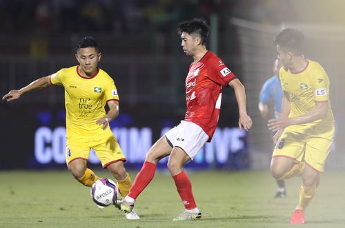 Sự năng nổ của đội trưởng Lee Nguyễn cùng những pha dốc bóng đầy tốc độ của Lâm Ti Phông hay Huy Toàn giúp đội chủ nhà tạo ra thế trận áp đảo trước SLNA.