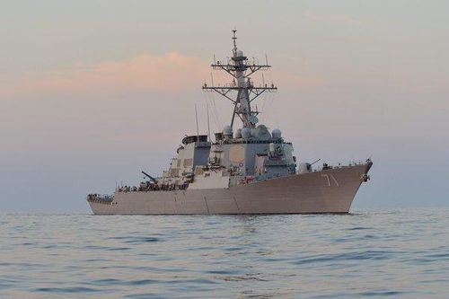 Chiến hạm USS Ross của Hải quân Mỹ trong một cuộc tập trận trên Biển Đen năm 2014. Ảnh: US Navy