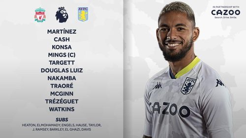 Đội hình ra sân của Liverpool và Aston Villa