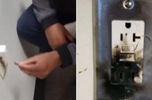 1 thử thách điên rồ trên TikTok - Cắm đồng xu vào ổ điện.
