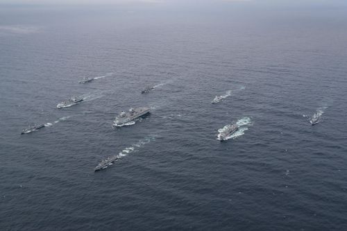 Nhóm Tác chiến Tàu sân bay của Anh. Ảnh: Royal Navy.