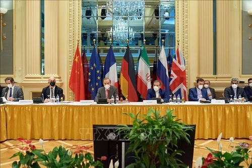 Toàn cảnh cuộc đàm phán giữa đại diện Nga, Trung Quốc, Đức, Pháp, Anh và Iran về thỏa thuận hạt nhân Kế hoạch hành động chung toàn diện (JCPOA) tại Vienna, Áo ngày 19/5/2021. Ảnh: THX/TTXVN