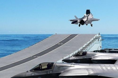 Máy bay F-35B cất cánh từ tàu HMS Queen Elizabeth. Ảnh: Wikipedia