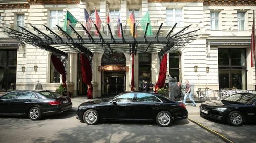 Khách sạn ở thủ đô Vienna của Áo, nơi Iran và các cường quốc đàm phán cứu vãn thỏa thuận hạt nhân 2015. Ảnh: cnbc