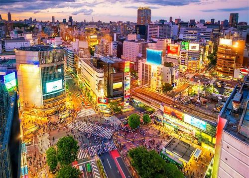 Thành phố Tokyo. Với 23 phường và 35 triệu dân, Tokyo nổi tiếng với giao lộ sôi động nhất thế giới như giao lộ Shibuya cùng những ga tàu đông đúc nhất ở quận Shijuku. Tokyo cũng là trung tâm văn hóa Otaku (văn hóa truyện tranh, hoạt hình) với vô số các cửa hàng game, truyện tranh và điện tử tại quận Akihabara.