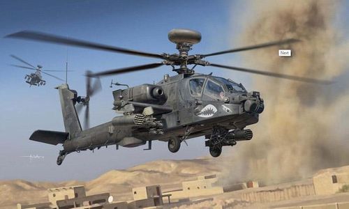 AH-64E cũng được trang bị cánh quạt chính dài hơn, hệ thống xả thải của động cơ cải tiến, cánh đuôi và cánh quạt đuôi lớn hơn giúp trực thăng hoạt động ổn định hơn trong điều kiện tác chiến cường độ cao.