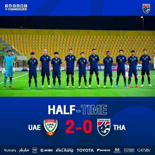 45 phút đầu khép lại với tỷ số 2-0 nghiêng về UAE