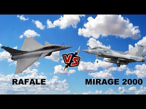 Chiến đấu cơ Rafale là máy bay thế hệ thứ tư, tiên tiến hơn và có trọng lượng tương tự như Mirage 2000 (nặng hơn khoảng 10%) nhưng được chế tạo bằng nhiều vật liệu composite tiên tiến hơn và tập trung nhiều hơn vào tác chiến điện tử.